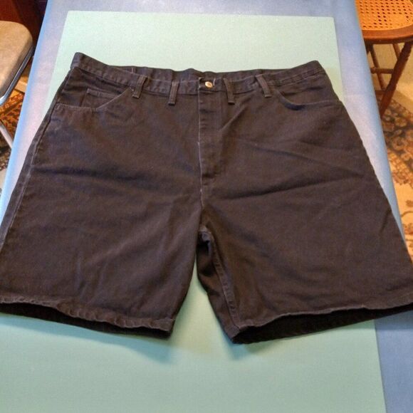 Wrangler Black Men's 44 Cotton Five Pocket Shorts - Picture 1 of 8